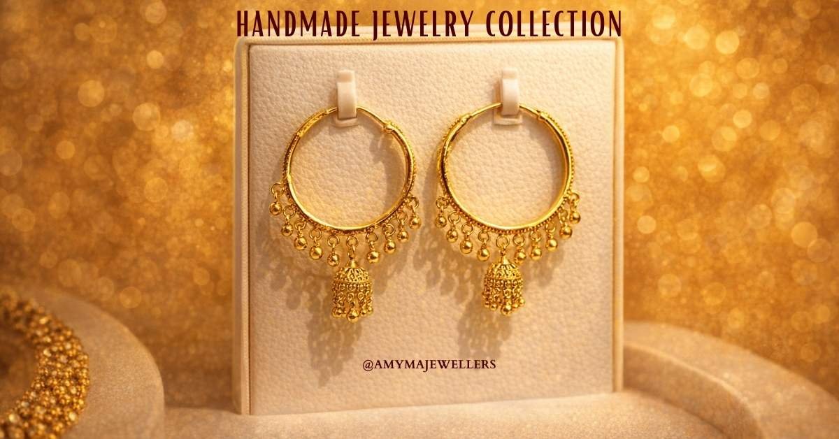 Jhumki style carat gold