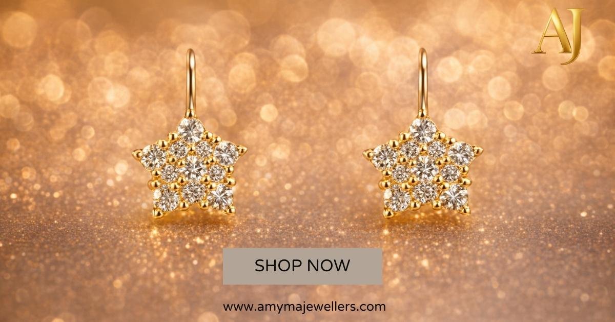 Gold Earings AMYMA JEWELLERS